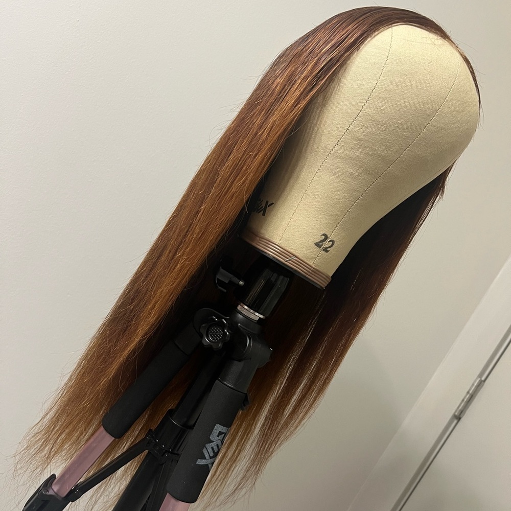20 in Prep-plucked Golden Brown Lace Front Straight  Wig